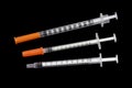 A close up of an empty unwrapped hypodermic syringe and needle c Royalty Free Stock Photo