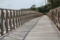 Wooden footbridge by the sea Royalty Free Stock Photo