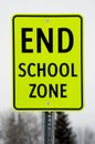 End School Zone Sign Royalty Free Stock Photo