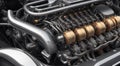 close-up of a engine of a car, car engine, engine background, car engine wallpaper