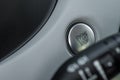 Close up engine car start stop button. Royalty Free Stock Photo