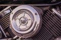Close-up of engine cylinders motorcycle air filter Royalty Free Stock Photo