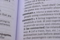Close Up English Dictionary Page With The Word Reference Of - conman Royalty Free Stock Photo