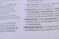 Close Up English Dictionary Page With The Word Reference Of - convener Royalty Free Stock Photo
