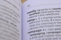 Close Up English Dictionary Page With The Word Reference Of - ramify Royalty Free Stock Photo