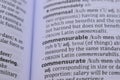 Close Up Of English Explanation Dictionary Word Of - commensurate Royalty Free Stock Photo