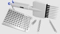 close up enzyme-linked immunosorbent assay (ELISA) kits removeable plate strips