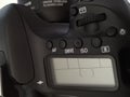 Close up of an EOS 80D Canon digital camera. Royalty Free Stock Photo