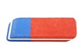 Close up of an eraser on white background