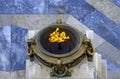 Close up of eternal flame of bronze brazier