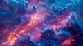 Close-up of ethereal holographic texture with vibrant colors. AI generated
