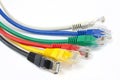 Close up ethernet network cables Royalty Free Stock Photo