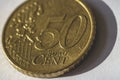 Close up of 50 Euro Cent Coin C