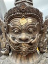 evil statue in the temple of Bangkok, Thailand Royalty Free Stock Photo