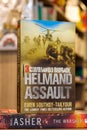 Ewen Southby-Tailyour\'s 3 Commando Brigade: Helmand Assault book inside a bookshop.