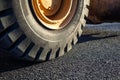 Close-up excavator tire