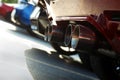 Close up Exhaust pipe of retro vintage car