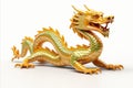 Close-up of Exquisite Traditional Chinese Dragon with Gold and Multicolored Ornaments
