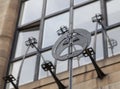 Close up of the exterior of the Glasgow School of Art building, Glasgow UK, designed by architect Charles Rennie Mackintosh.