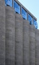 Close up of the exterior of the Zeitz Mocaa Museum of Contemporary Art Africa on the V&A Waterfront, Cape Town, South Africa.