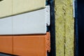 Close-up of external wall insulation systems Royalty Free Stock Photo