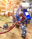 Close up Extracorporeal membrane oxygenation ECMO in Seriously ill patients in intensive care unit with a artificial blood Royalty Free Stock Photo