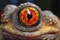 Close-up of eye of a common toad (Gecko) Royalty Free Stock Photo
