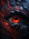 a close up of the eye of the dragon in the game of thrones