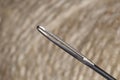 Close up of eye of needle Royalty Free Stock Photo