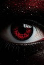 a close up of an eye with red eyes Royalty Free Stock Photo