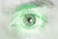 Close up eye of technologies in the future Royalty Free Stock Photo