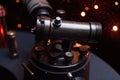 close-up of eyepiece and focus knobs on telescope Royalty Free Stock Photo