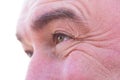 Eyes of an elderly European man