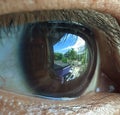 close up of the eyes of a southeast asian woman that looks very detailed