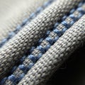 Close-up of a fabric with a woven texture featuring grey threads interlaced with Royalty Free Stock Photo