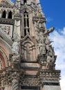 Close Up Of The Facade Of The Famous Cathedral Of Siena Tuscany Italy