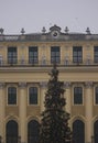 Close up of the facade of Schonbrunn Palace
