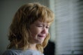 Close up Face of Crying Kid Boy. Sad Child with Tears at Home. Royalty Free Stock Photo