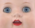 Close-up of the face of a doll. Royalty Free Stock Photo