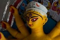 Close up of face of Hindu Goddess Durga
