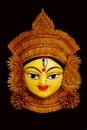 A close up on the face of an idol of Goddess Durga Royalty Free Stock Photo