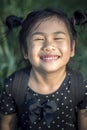 Close up face of lovely asian children funny emotion Royalty Free Stock Photo