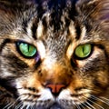 Close up face of Maine Coon Vector