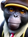 close up of a face of a monkey, Ai Generated