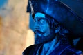 Close up face of pirate sculpture Royalty Free Stock Photo