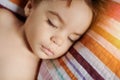 Close up face of sleeping baby girl Royalty Free Stock Photo