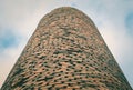 Close-up of factory brick chimney. Air Pollution by Industrial Emissions Royalty Free Stock Photo