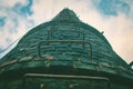 Close-up of factory brick chimney. Air Pollution by Industrial Emissions Royalty Free Stock Photo