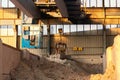 Close up of a factory overhead crane Royalty Free Stock Photo