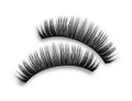Close-up of false eyelashes on white background Royalty Free Stock Photo